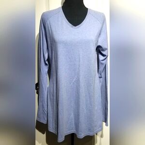 Columbia Women's Blue Multicolor Splatter Long-sleeve XL